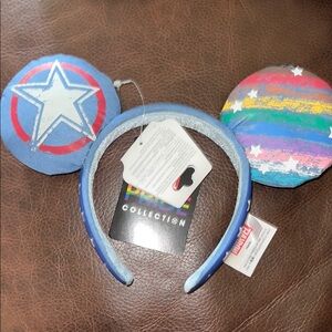 Marvel Blue and Red Captain America Hair Accessories
